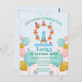 Grappige dinosaurus reuzenrad Verjaardagsfeestje d Briefkaart (Voorkant / Achterkant)