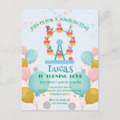 Grappige dinosaurus reuzenrad Verjaardagsfeestje d Briefkaart (Voorkant)