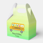 Grappige dinosaurus school Bus Verjaardagsfeest DI Bedankdoosjes (Voorkant Zijde)