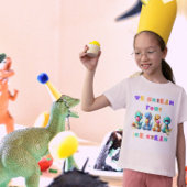 Grappige Dinosaurus Schreeuw Vier ijs 4e verjaarda T-shirt