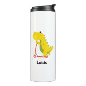 Grappige dinosaurus scooter Speelgoed Terug naar s Thermosbeker (Gedraaid links)