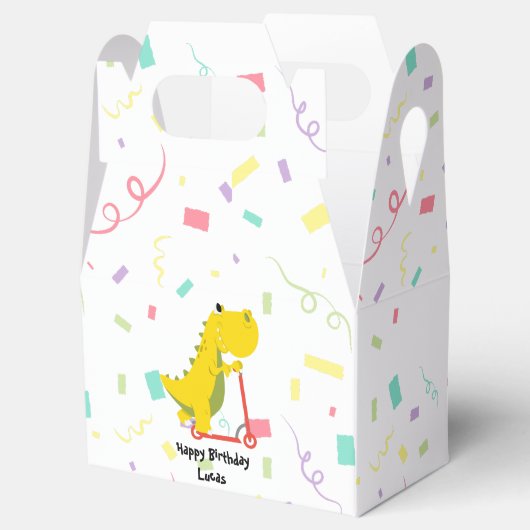 Grappige dinosaurus scooter Speelgoed Verjaardagsj Bedankdoosjes (Geopend)