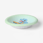 Grappige dinosaurus Skateboard Verjaardagsfeestje  Papieren Kommen (Gebogen)