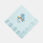 Grappige dinosaurus Skateboard Verjaardagsfeestje  Servet (Hoek)