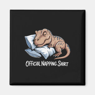 Grappige dinosaurus slapende dinosaurusliefhebber  magneet