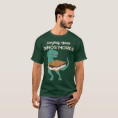 Grappige Dinosaurus Smores Kamperen DinoSmores T-R T-shirt (Voorkant volledig)