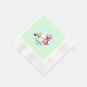 Grappige dinosaurus stro kar Verjaardag jongens fe Servet (Hoek)