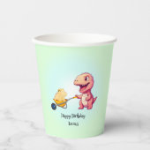 Grappige dinosaurus strokar Verjaardagsfeestje DIY Papieren Bekers (Voorkant)