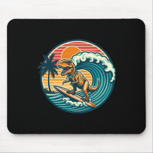 Grappige Dinosaurus Surfplank Strand Zomer Surfen Muismat