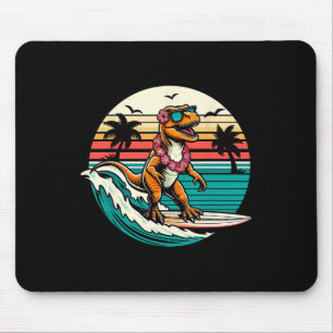 Grappige Dinosaurus Surfplank Strand Zomer Surfen  Muismat