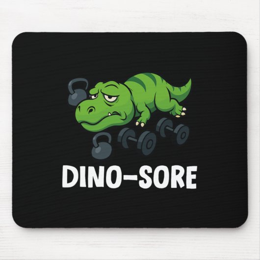 Grappige Dinosaurus T-rex Gym Workout  Muismat (Voorkant)
