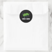 Grappige Dinosaurus T-rex Gym Workout  Ronde Sticker (Tas)