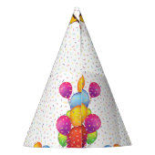 Grappige dinosaurus terug naar school bus jongen v feesthoedjes (Achterkant)