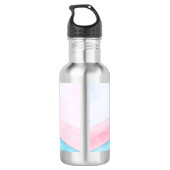 Grappige dinosaurus Terug naar school Bus Rainbow  Waterfles (Achterkant)