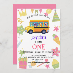 Grappige dinosaurus Terug naar school Buscake Verj Save The Date