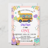 Grappige dinosaurus Terug naar school Buscake Verj Save The Date (Voorkant)