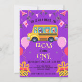 Grappige dinosaurus Terug naar school Busjongen ki Save The Date (Voorkant)