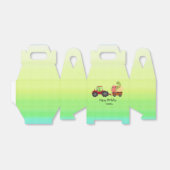 Grappige dinosaurus tractor Verjaardagsfeestje DIY Bedankdoosjes (Uitgevouwen)