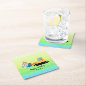 Grappige dinosaurus tractor Verjaardagsfeestje DIY Kartonnen Onderzetters (Insitu)