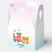 Grappige dinosaurus trein truck jongen Terug 2 Sch Bedankdoosjes (Geopend)