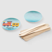 Grappige dinosaurus trein truck jongen Terug 2 Sch Handwaaier (Niet-gemonteerd)