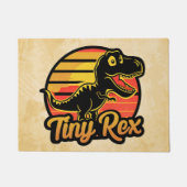 Grappige  Dinosaurus Trex bij Sunset Tiny Rex Deurmat (Voorkant)