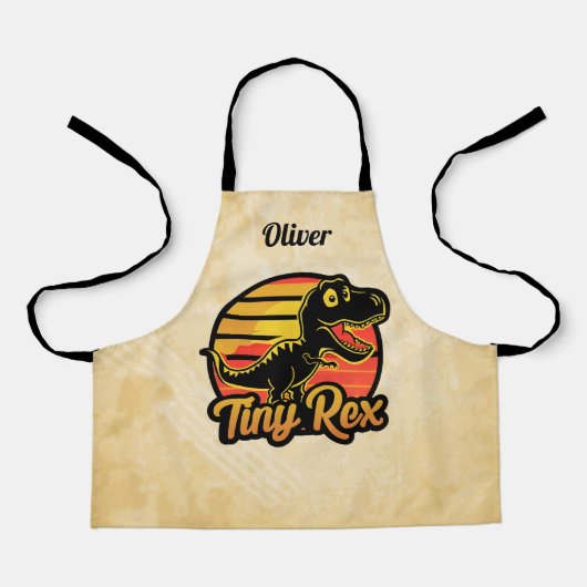 Grappige Dinosaurus Trex bij Sunset Tiny Rex Schort (Voorkant)