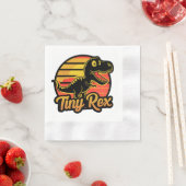 Grappige Dinosaurus Trex bij Sunset Tiny Rex Servet (Insitu)