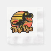 Grappige  Dinosaurus Trex bij Sunset Tiny Rex Servet (Voorkant)