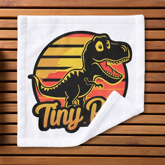 Grappige  Dinosaurus Trex bij Sunset Tiny Rex Washandje