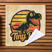 Grappige  Dinosaurus Trex bij Sunset Tiny Rex Washandje