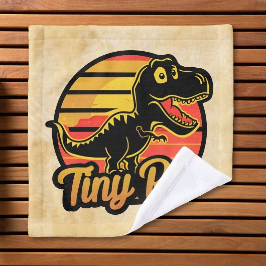 Grappige Dinosaurus Trex bij Sunset Tiny Rex Washandje