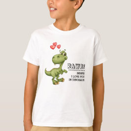 Grappige dinosaurus Valentijnsdag cadeau T-shirt