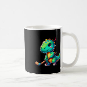 Grappige dinosaurus veldhockeyspeler Cool team  Koffiemok