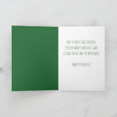 Grappige dinosaurus verjaardagskaart voor vegetari kaart (Binnen)