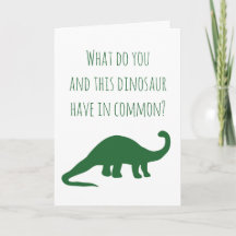 Grappige Dinosaurus Verjaardagskaart voor Vegetari