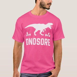 Grappige Dinosaurus Workout Barbell Gym T-shirt