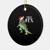 GRAPPIGE DINOSAURUSBOOM REX MET KERSTVERLICHTING T KERAMISCH ORNAMENT (Links)