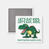 Grappige dinosaurusgrammaticalles magneet (Voorkant / Achterkant)
