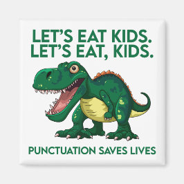 Grappige dinosaurusgrammaticalles magneet