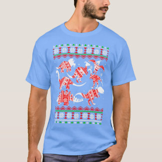 Grappige Dinosaurussen Kerst TRex Lelijke Kerstmis T-shirt