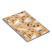 grappige dinosaurussen met palmbladeren notitieboek (Rechterzijde)