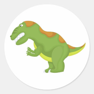 Grappige dinosaurussen ronde sticker