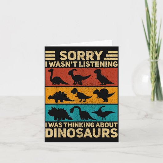 Grappige Dinosaurussen Vintage Dinosaurussen Outfi Kaart (Voorkant)