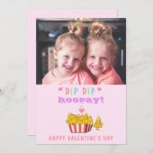 grappige dip Snoep Fun Valentijn kinder foto Feestdagenkaart (Voorkant / Achterkant)