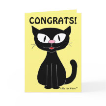 Grappige diploma kaart cartoon kat