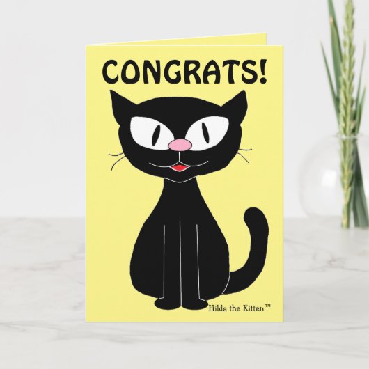 Grappige diploma kaart cartoon kat (Voorkant)