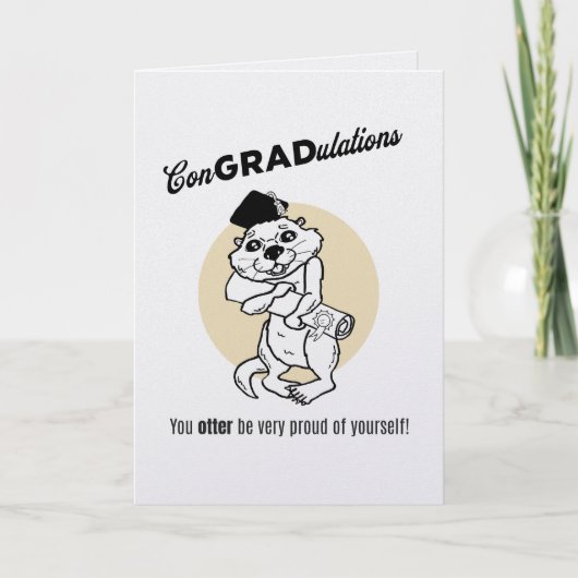 Grappige diploma kaart - Gefeliciteerd afgestudeer (Voorkant)