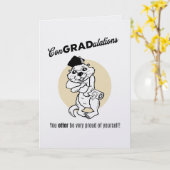 Grappige diploma kaart - Gefeliciteerd afgestudeer (Gele Bloem)