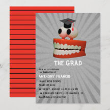 Grappige diploma-uitnodiging voor tandarts